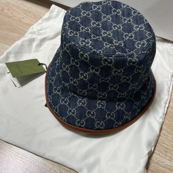 Gucci GG Denim Bucket Hat - Picture 1 of 12